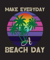 rendere ogni giorno un' spiaggia giorno vettore