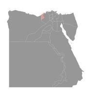 alessandria governatorato carta geografica, amministrativo divisione di Egitto. vettore illustrazione.