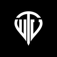 wtu lettera logo design. wtu creativo monogramma iniziali lettera logo concetto. wtu unico moderno piatto astratto vettore lettera logo design.