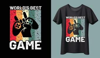 design t-shirt da gioco vettore