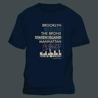 brooklyn nuovo York città urbano strada, grafico disegno, tipografia vettore illustrazione, moderno stile, per Stampa t camicia