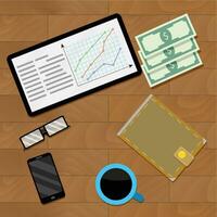 Infografica finanziario documento, vettore rapporto marketing bilancio illustrazione