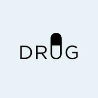 vettore droga testo logo design