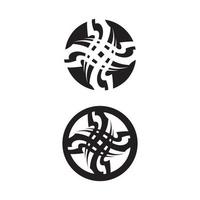 Logo di progettazione dell'illustrazione di vettore dell'icona del tatuaggio etnico tribale