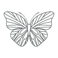 bellissima icona a forma di farfalla vettore