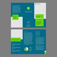 Professional Brochure Template Turqoise Green vettore
