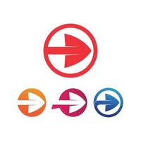 frecce illustrazione vettoriale icona logo modello di tecnologia di progettazione