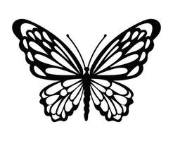 tatuaggio minimalista di una farfalla vettore