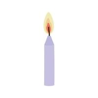 candela viola su sfondo bianco vettore