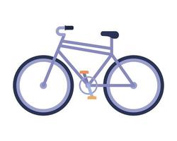 bicicletta viola su sfondo bianco vettore