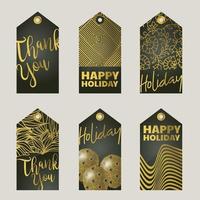 Holiday Gift Tags Vector Pack