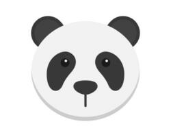 panda viso illustrazione. logo simbolo. della Cina orso, carino, testa di panda, felice, animale, bambù. vettore illustrazione.