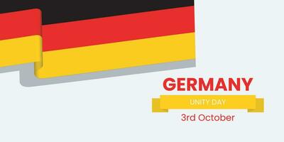 Germania unità giorno. contento unità giorno Germania 3 ° ottobre. unità giorno saluto carta, bandiera o manifesto modello. vettore