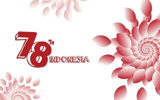 78 ° contento Indonesia indipendenza giorno, 17 agustus 2023 vettore numero logo disegno, con bianca sfondo