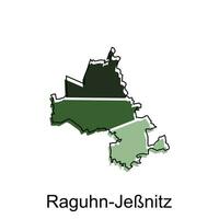 carta geografica città di raguhn jebnitz illustrazione design modello su bianca sfondo, adatto per il tuo azienda vettore