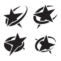 monocromatico moderno stella logo impostato vettore