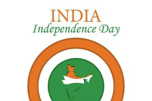 76 anno contento indipendenza giorno India vettore modello design con India carta geografica.