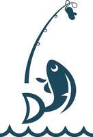 pesca logo modello semplice stile vettore , pescatori , pesca passatempo , gli sport pesca logo semplice stile azione vettore Immagine, icona , simbolo , grafico , azione clip arte