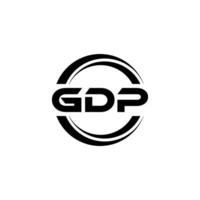 gdp logo disegno, ispirazione per un' unico identità. moderno eleganza e creativo design. filigrana il tuo successo con il Impressionante Questo logo. vettore