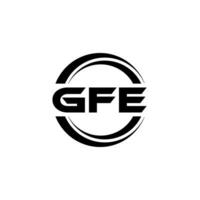 gfe logo disegno, ispirazione per un' unico identità. moderno eleganza e creativo design. filigrana il tuo successo con il Impressionante Questo logo. vettore