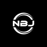 nbj logo disegno, ispirazione per un' unico identità. moderno eleganza e creativo design. filigrana il tuo successo con il Impressionante Questo logo. vettore