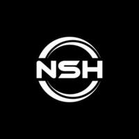 nsh logo disegno, ispirazione per un' unico identità. moderno eleganza e creativo design. filigrana il tuo successo con il Impressionante Questo logo. vettore