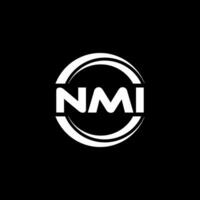 nmi logo disegno, ispirazione per un' unico identità. moderno eleganza e creativo design. filigrana il tuo successo con il Impressionante Questo logo. vettore