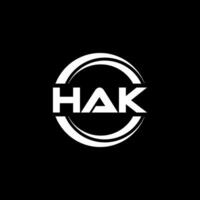 hak logo disegno, ispirazione per un' unico identità. moderno eleganza e creativo design. filigrana il tuo successo con il Impressionante Questo logo. vettore