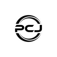 pcj logo disegno, ispirazione per un' unico identità. moderno eleganza e creativo design. filigrana il tuo successo con il Impressionante Questo logo. vettore