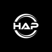 hap logo disegno, ispirazione per un' unico identità. moderno eleganza e creativo design. filigrana il tuo successo con il Impressionante Questo logo. vettore