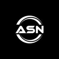 asn logo disegno, ispirazione per un' unico identità. moderno eleganza e creativo design. filigrana il tuo successo con il Impressionante Questo logo. vettore