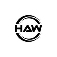 haw logo disegno, ispirazione per un' unico identità. moderno eleganza e creativo design. filigrana il tuo successo con il Impressionante Questo logo. vettore