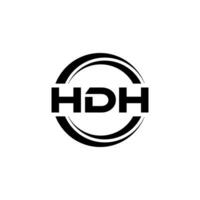 hdh logo disegno, ispirazione per un' unico identità. moderno eleganza e creativo design. filigrana il tuo successo con il Impressionante Questo logo. vettore