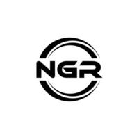 ngr logo disegno, ispirazione per un' unico identità. moderno eleganza e creativo design. filigrana il tuo successo con il Impressionante Questo logo. vettore