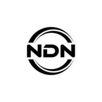 ndn logo disegno, ispirazione per un' unico identità. moderno eleganza e creativo design. filigrana il tuo successo con il Impressionante Questo logo. vettore