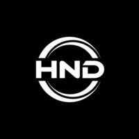 hnd logo disegno, ispirazione per un' unico identità. moderno eleganza e creativo design. filigrana il tuo successo con il Impressionante Questo logo. vettore