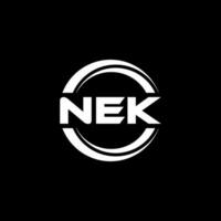 nek logo disegno, ispirazione per un' unico identità. moderno eleganza e creativo design. filigrana il tuo successo con il Impressionante Questo logo. vettore