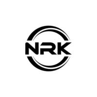 nrk logo disegno, ispirazione per un' unico identità. moderno eleganza e creativo design. filigrana il tuo successo con il Impressionante Questo logo. vettore