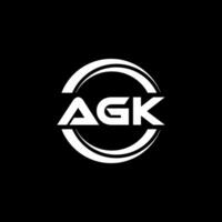 agk logo disegno, ispirazione per un' unico identità. moderno eleganza e creativo design. filigrana il tuo successo con il Impressionante Questo logo. vettore