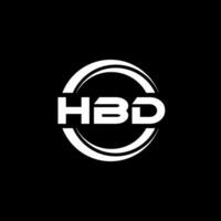 hbd logo disegno, ispirazione per un' unico identità. moderno eleganza e creativo design. filigrana il tuo successo con il Impressionante Questo logo. vettore