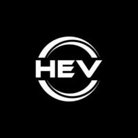 hev logo disegno, ispirazione per un' unico identità. moderno eleganza e creativo design. filigrana il tuo successo con il Impressionante Questo logo. vettore