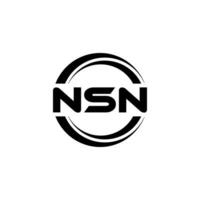 nsn logo disegno, ispirazione per un' unico identità. moderno eleganza e creativo design. filigrana il tuo successo con il Impressionante Questo logo. vettore