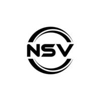 nsv logo disegno, ispirazione per un' unico identità. moderno eleganza e creativo design. filigrana il tuo successo con il Impressionante Questo logo. vettore