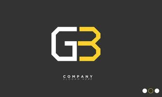 gb alfabeto lettere iniziali monogramma logo bg, g e b vettore
