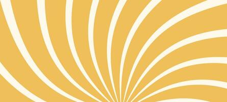 radiale turbine modello, mescolanza sole, stella, e vortice elementi. astratto spirale sfondo nel giallo toni con un' scoppiare effetto. piatto vettore illustrazione isolato