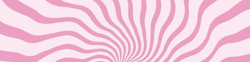 rosa ghiaccio crema e caramella turbine sfondo, lecca-lecca vortice modelli mescolato con fragola e circo elementi. retrò spirale design. piatto vettore illustrazione isolato