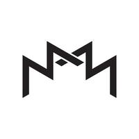 mm logo corona concetto isolato su bianca sfondo. vettore