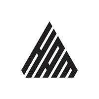 triangolo prosciutto logo design vettore illustrazione.