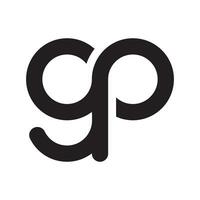 combinato lettere gp logo design vettore concetto isolato su bianca sfondo.
