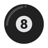 biliardo, snooker e palla da biliardo 8 otto stile piatto design illustrazione vettoriale icone segni set isolato su sfondo bianco. attrezzature del gioco sportivo biliardo, biliardo o snooker.